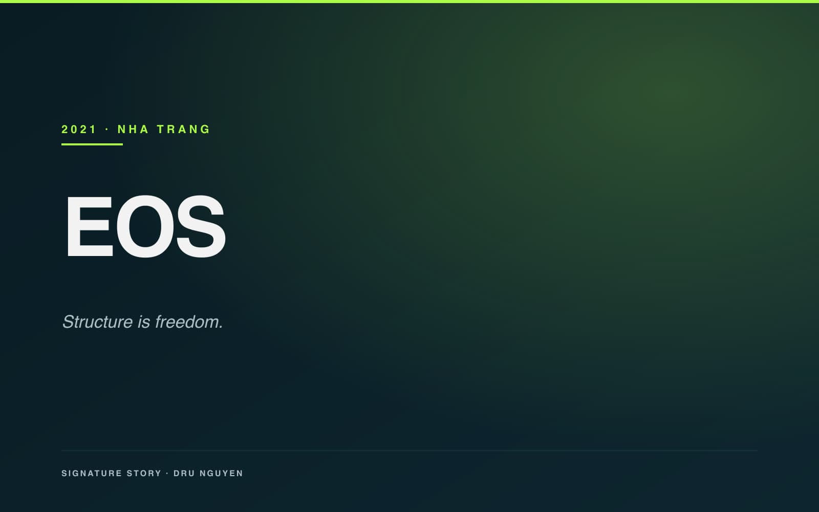 The EOS Transformation, Structure is freedom. When the system holds the standard, the people lead.